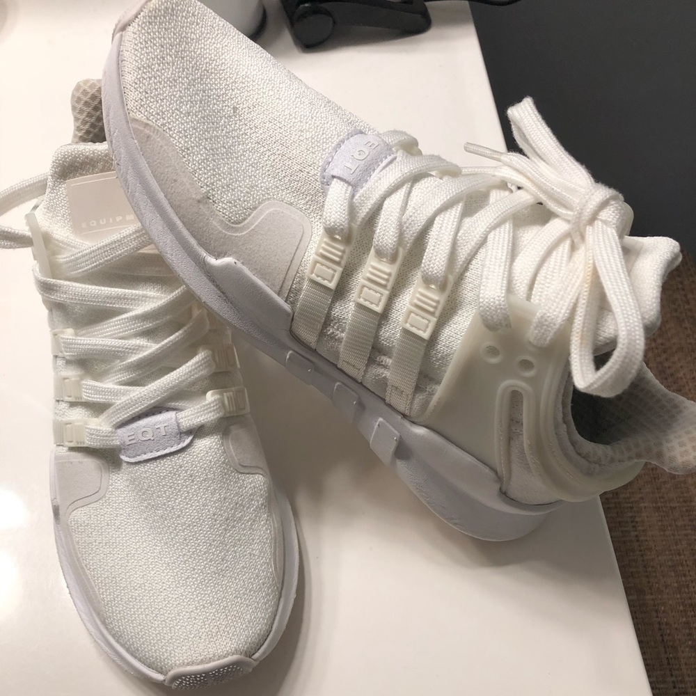 White adidas running shoes